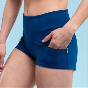 NWOT Popflex Indigo Hi Lo Workout Short Size 6